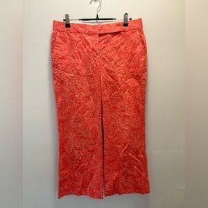 Express Women’s Red Paisley Capri Pants 6